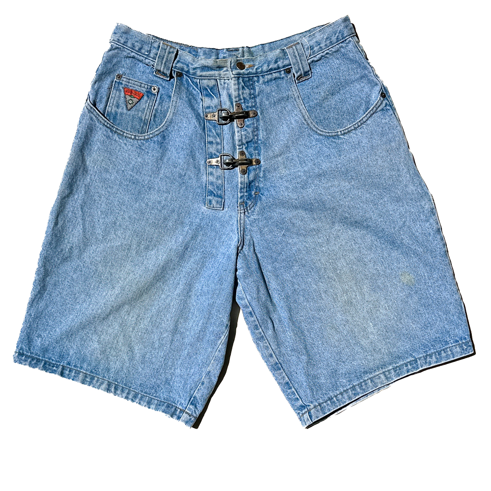 Vintage Gino Venucci Denim Shorts with Clip & Buckle Hardware