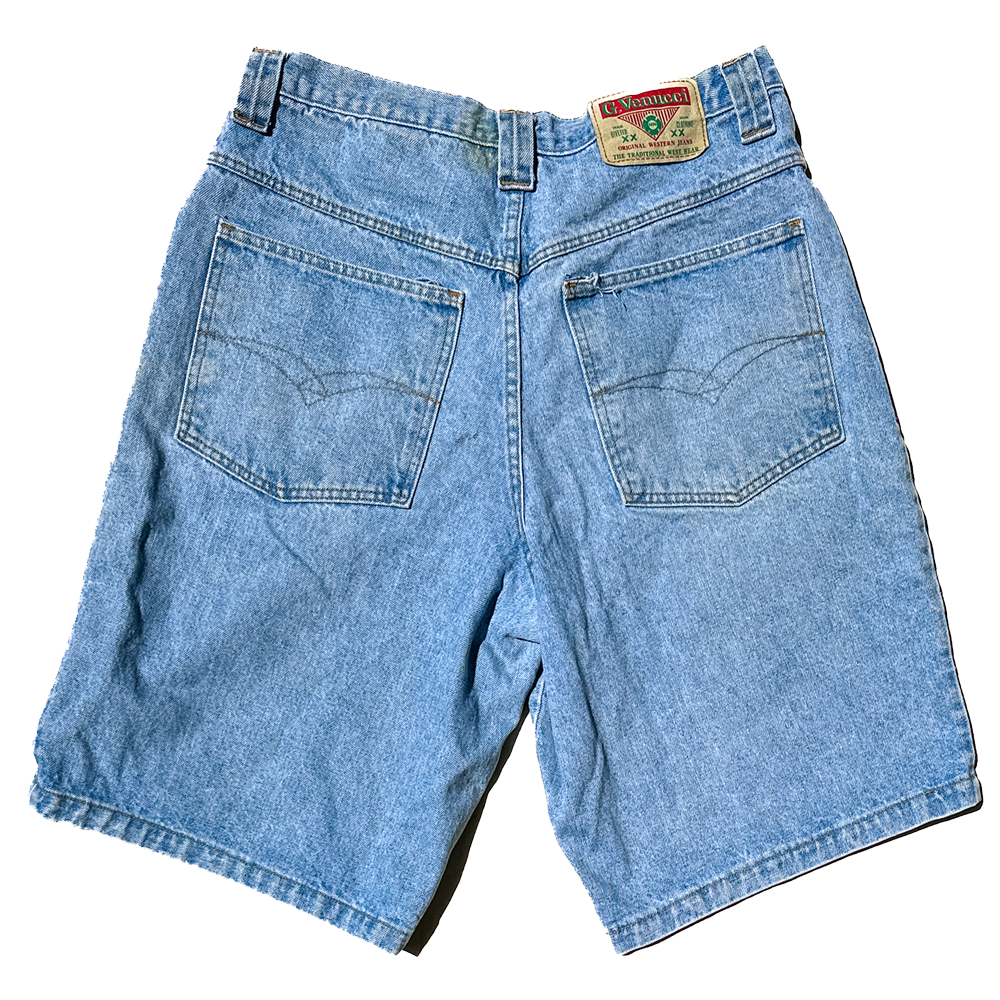 Vintage Gino Venucci Denim Shorts with Clip & Buckle Hardware