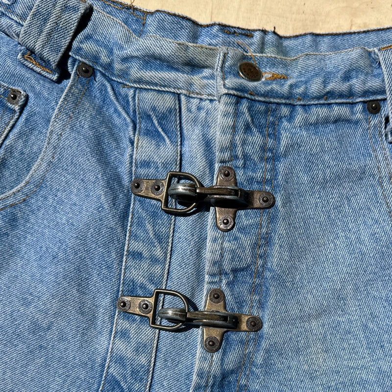 Vintage Gino Venucci Denim Shorts with Clip & Buckle Hardware