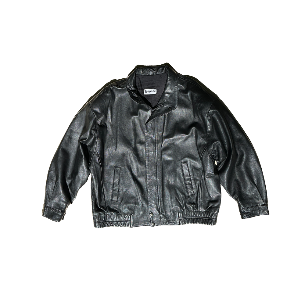 Vintage Leather Bomber Jacket