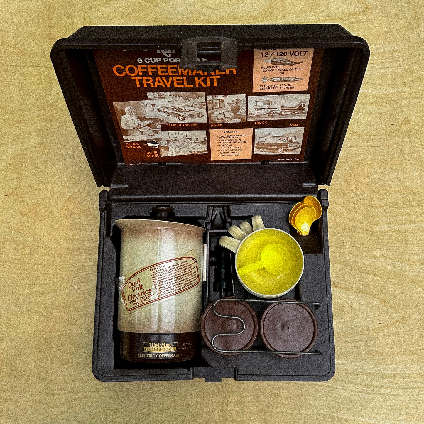 Vintage Kar-N-Home Portable Coffee Maker Travel Kit